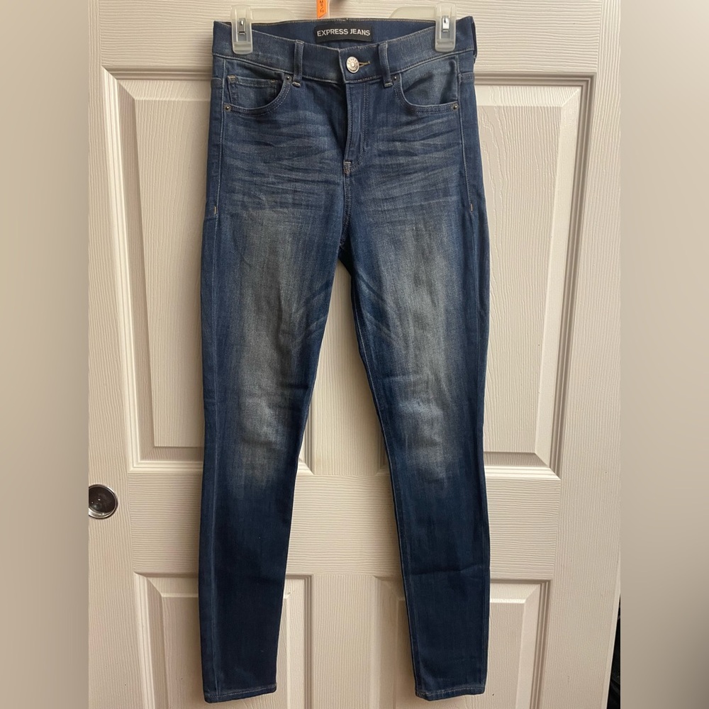 Express Women's Deep Indigo Skinny Jeans